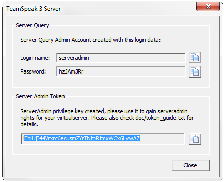 Teamspeak Admin Key Teamspeak Admin Key